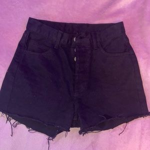 black brandy jean shorts